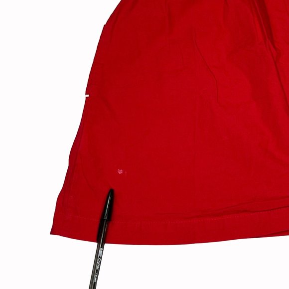 Hanna Anderson Girls Childs Skirt Size 130 Red White Contrast Stitching - Picture 4 of 12